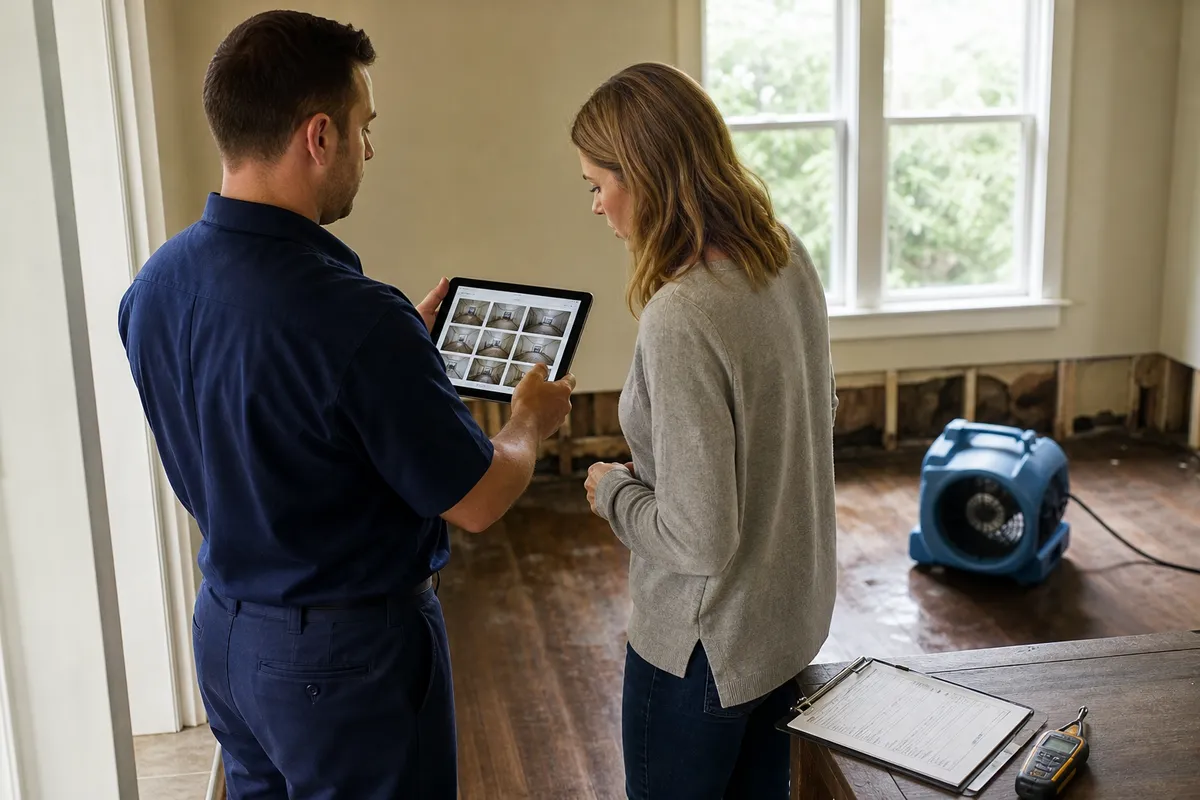 Insurance claim documentation for Houston property restoration